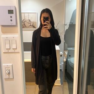 Uniqlo Black Slit Airism Cardigan UV Protection - Size S